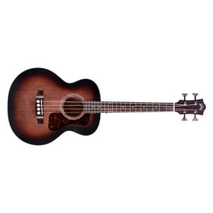 GUILD ITALIA JUMBO JR BASS FLAME MAPLE ACB ANTIQUE CHARCOAL BURST